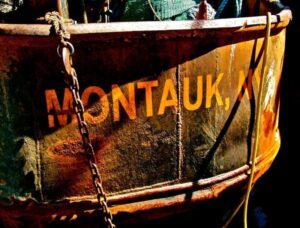 Montauk is back - Photograph of the back of a fishing boat, Montauk, NY